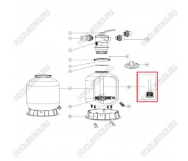 Дюзовая коробка 89011607 в комплекте с трубой для Aquaviva P700