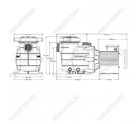 Насос для бассейна Hayward PL 81006 (15м³/ч 0.74кВт 220В)